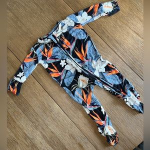 Muse Threads bamboo Footie bird of paradise print
